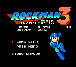 Mega Man 3 Overdrive Title Screen